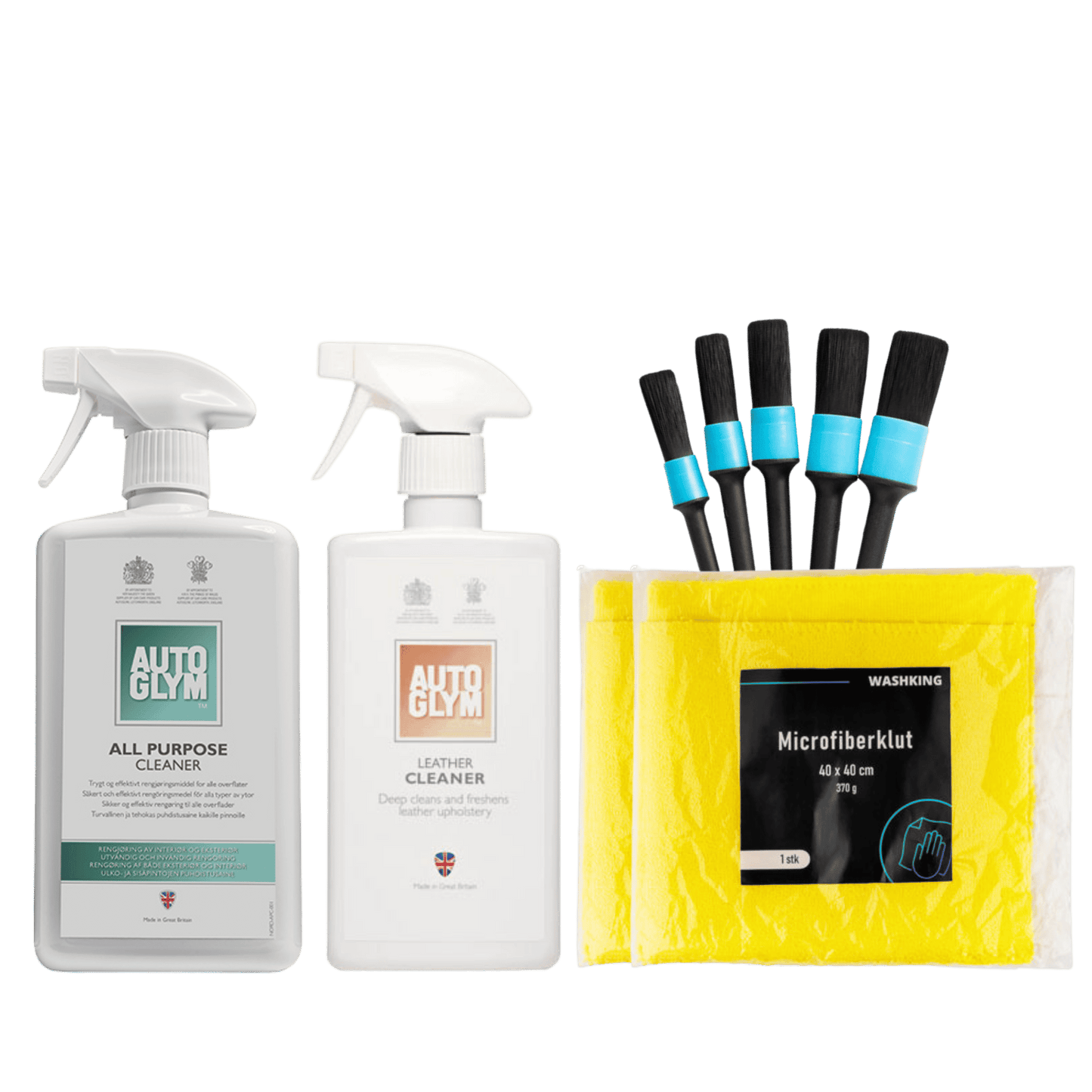 AutoGlym Innvendig Vaskepakke – Komplett pakke for grundig interiørrens