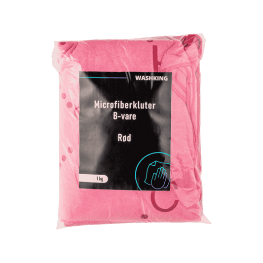 Mikrofiberkluter B-Vare (1 kg, røde) – Budsjettvennlig rengjøringspakke