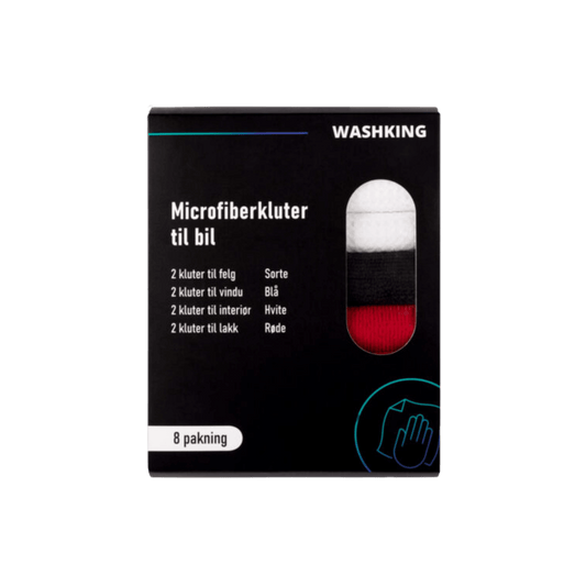 Microfiberboks 8-pk med 4 type kluter – Alt i én rengjøringsboks