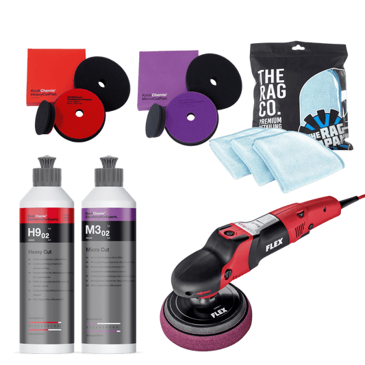Poleringspakke D – 2-stegs poleringspakke med FLEX maskin