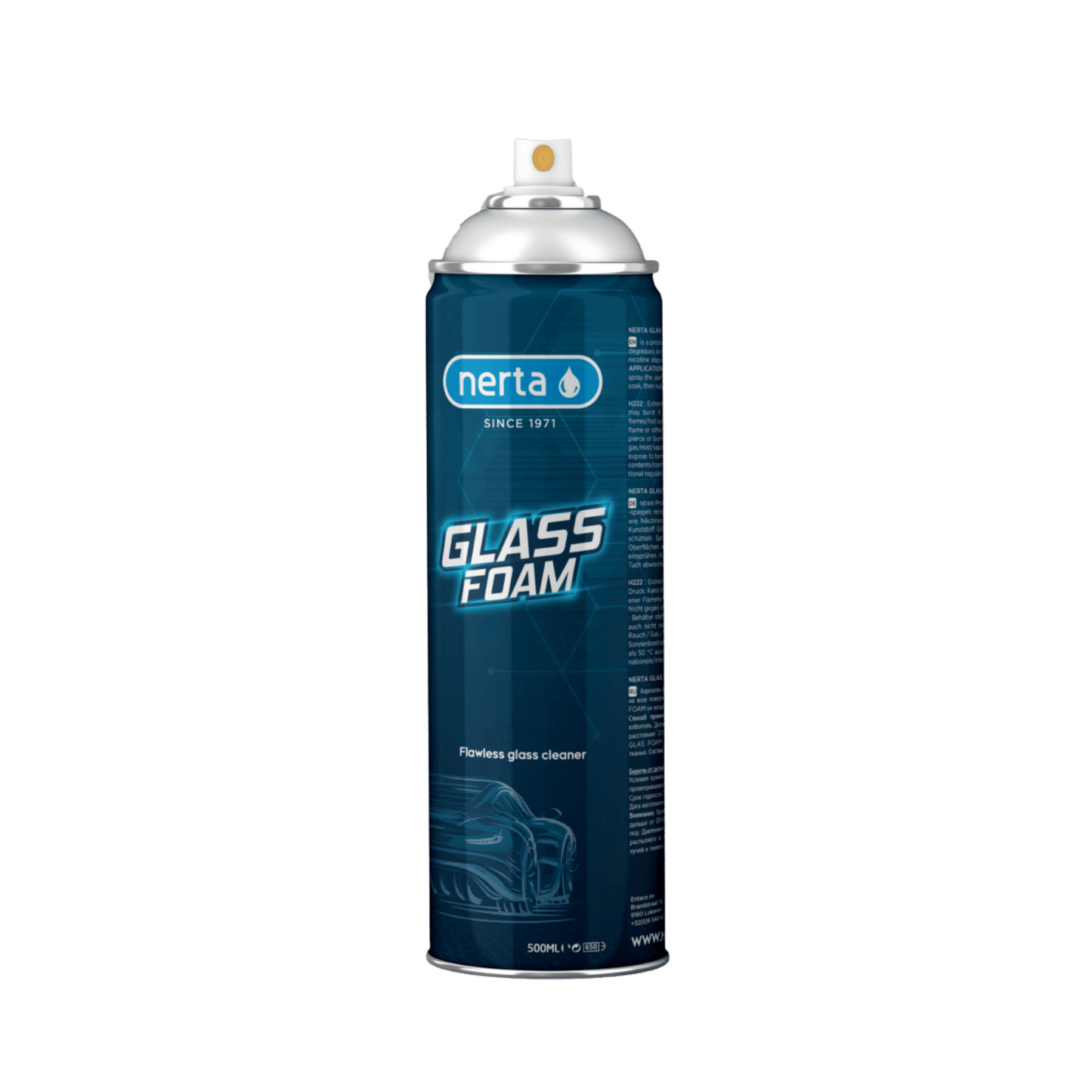 Nerta Glass Foam (500ml) – Rask og effektiv glassrens i skumform
